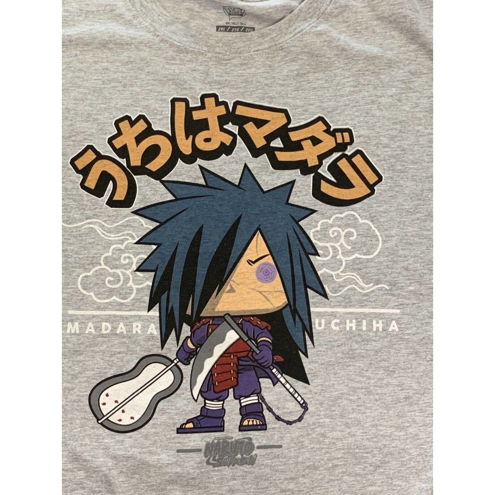 Funko Pop Shirt Naruto Shippuden GameStop Exclusive Gray Graphic Tee Only 2XL